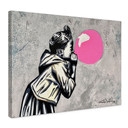 Leinwandbild Pink Bubblegum Streetart - Habib - 30x20 cm