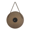 Horloge murale ronde en MDF effet bois avec suspension en corde, horloge rustique pour le salon 40x40x4,5 cm