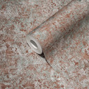 Papel pintado de cobre no tejido ligero aspecto óxido brillante aspecto yeso industrial metálico