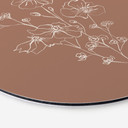 Billede Wild Rose Bouquet Mocha Mousse - Anis Illustration - rund – print på aluminium (Alu-Dibond)