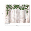 Wood&leaves tapet i brun og hvid - non-woven Designwalls 2 - 2,55 x 3,5 m