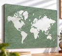 Decoración de pared de fieltro Mapa del mundo | Decoración de pared, paneles acústicos y aislamiento acústico