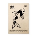Houten Wanddecoratie Geometrische Koi Origami - Krygowski