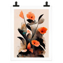 Plakat koralowe czerwone maki - Treechild