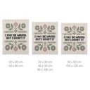 Poster I may be wrong met Bloemen Borduurpatroon - Magnusson