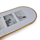 Aluminium Bilderrahmen Gold mit Passepartout - für 3 Fotos - 25,4 x 48,3 cm
