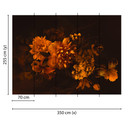 non-woven tapet BlossomVariety lilje fototapet Designwalls i orange og sort 