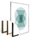 Plakat Nouveauprints - Okręgi i trójkąty aqua