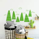 Wallsticker Sticker - Fantasifulde bjerge