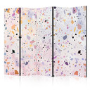 Paravent, Raumteiler freistehend, Trennwand - Terrazzo in Confetti Style - Violet-Pink - Colorful Pa