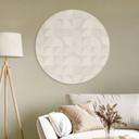 Halvcirkelformet Billede i retrostil - Bloomery Decor - rund – print på aluminium (Alu-Dibond)