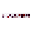3D Kakeldekor mosaik kant bordeaux röd - set om 10 25,3 x 3,7 cm vardera