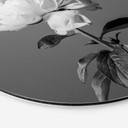 Tableau sur alu-Dibond rond 1X Studio - Pivoine noir et blanc