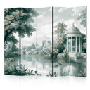 Paravent, Raumteiler freistehend, Trennwand - View of the Park and Lake: Retro Vintage