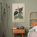 Plakat drewniany ilustracja liść - Bignonia Argyro Violascea