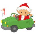 Wallsticker Sandman i en bil
