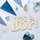 Dekoracja drewniana z topoli - It's a Boy