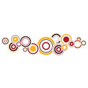 Wallsticker - Retro Bobler Orange
