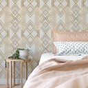 Fredriksson - Art Deco: Tapet med gyldent geometrisk mønster