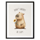 Plakat Capybara - Don't worry be capy