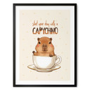 Plakat z kapibarą w kawie - Capychino
