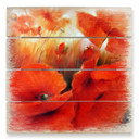 Obraz drewniany Schmucker - Czerwony mak - 40x41,5 cm