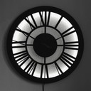 Décoration lumineuse LED en MDF - Horloge classique