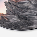 Vægcirkel Høje bjerge - Ling – print på aluminium (Alu-Dibond)