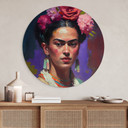 Vægcirkel Treechild - Portrait of Frida – print på aluminium (Alu-Dibond)