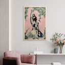 Houten Wanddecoratie Sterke Ballerina Streetart Stijl - Habib