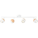Spotrohr Naima, beige, 12,5 x 75 cm, Metall Deckenspots, dimmbar
