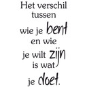 Muursticker Het verschil tussen...