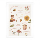 Kinder-Poster - Affirmationen Blumen mit Biene und Marienkäfer