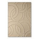 Billede Abstrakte ringe beige - Grande – print på aluminium (Alu-Dibond)