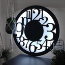 Décoration lumineuse LED en MDF - Horloge moderne