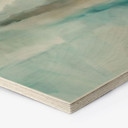 Hexagon Holzbild Velvet Horizon - Abstrakter See - Sir Edward x Grigory Gladarev