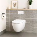 Autocollants pour carreaux béton gris clair, aspect béton, film pour meubles, film pour salle de bain, crédence de cuisine