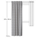 Vorhang mit verdeckten Schlaufen - Gardine beige silber - Vorhang blickdicht