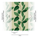 Fototapet med store blade i grønne toner - plantemotiv - moderne non-woven tapet
