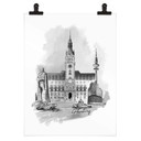 Plakat Hamburg - czarno-biały - Pokochaj swoje miasto