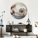 Billede Boho tørret blomst makro - Treechild - rund – print på aluminium (Alu-Dibond)