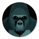 Glasbillede - Gorilla - Braun