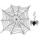 Wallsticker Edderkoppespind