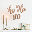 3D Holz Schriftzug Weihnachten - Ho Ho Ho - Mahagoni