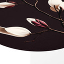 Vægcirkel Treechild - Magnolia Blossoms – print på aluminium (Alu-Dibond)
