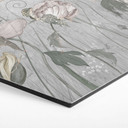 Wanddecoratie vintage stijl bloemen in grijs - Ms Tiff - Alu-Dibond