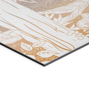 Fredfyldt skov med rådyr og ræve - Ombre - Kikki Belle – print på aluminium (Alu-Dibond)