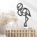 MDF - Dekoracja drewniana - Line Art - Flamingo