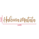 Dekoracja drewniana napis Hakuna Matata - MDF natura (2 części)