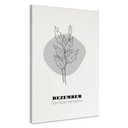 Personalisierbares Leinwandbild Monatsblume Dezember